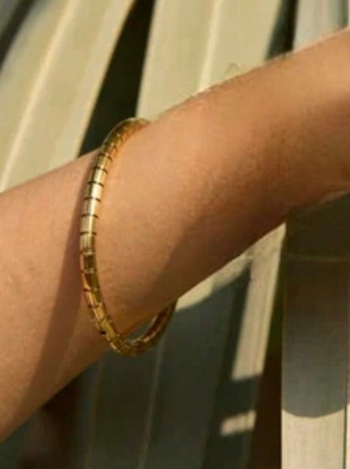 Bracelet Mono Gold W/Square Details