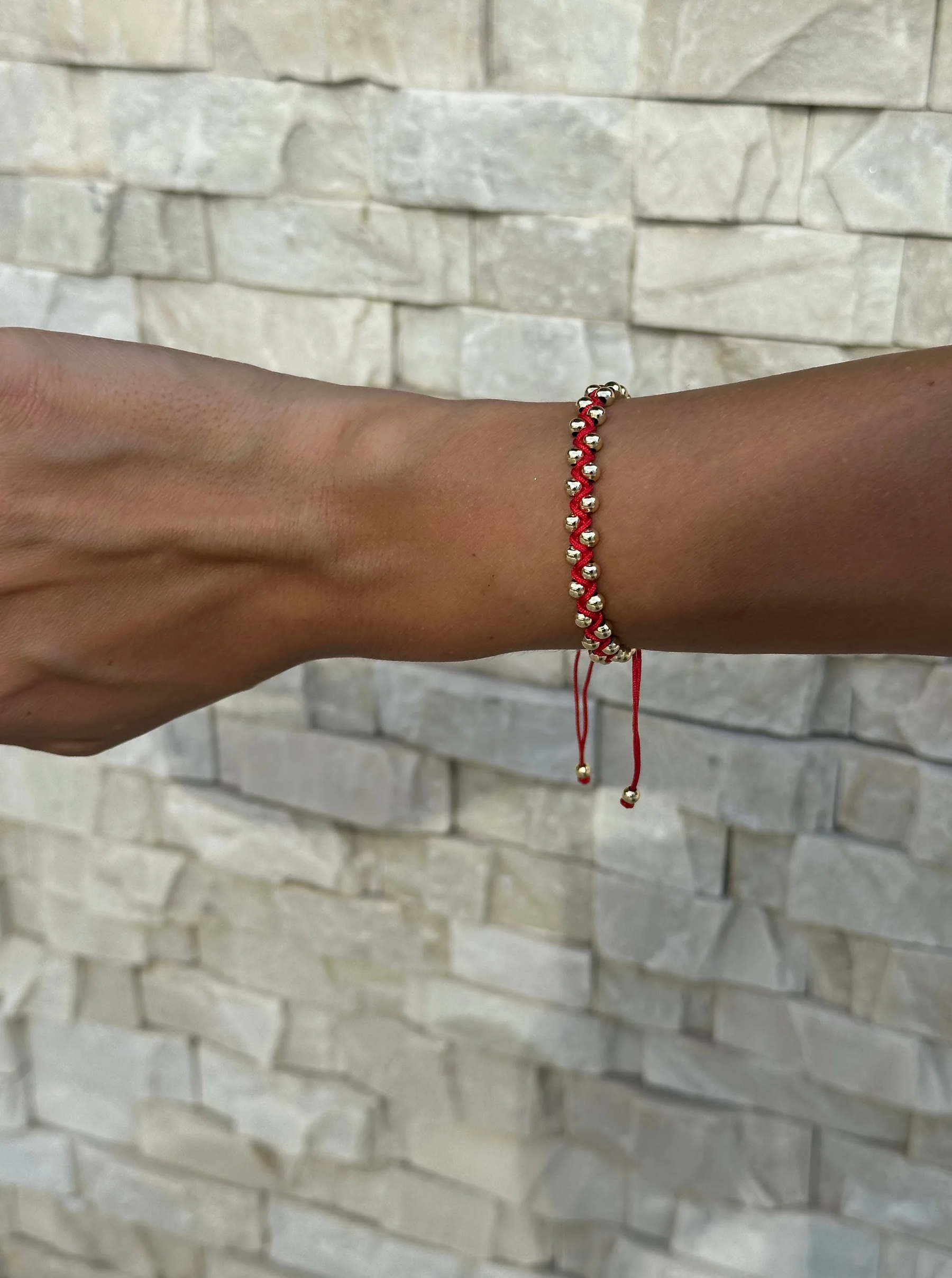 Gold Details Braided Bracelet