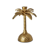 Metal Metal Candle Holder in Palm Tree Shape - Gold