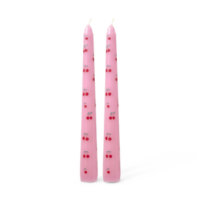 Candles with Pink Cherry Love Print - 6HR - 2-pack