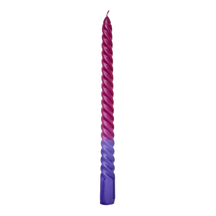 Twisted Two Tone Candles in 3 Asst. Colors - Large - 7HR