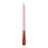 Twisted Two Tone Candles in 3 Asst. Colors - Large - 7HR