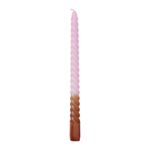 Twisted Two Tone Candles in 3 Asst. Colors - Large - 7HR