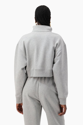 Contour Cropped Zip Sweatshirt