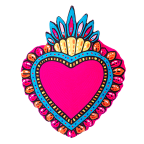HD0597 Cushion Milagro Heart Pink