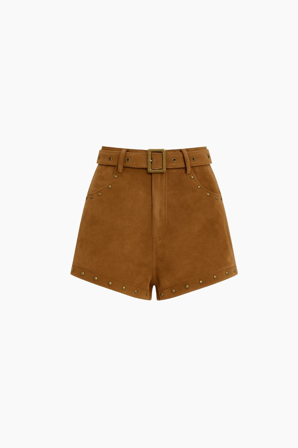 Brown suede skirt with belt