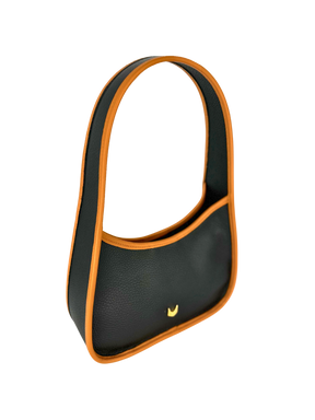 Charlotte Leather Bag - Black Orange