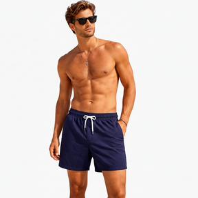 Dark Navy Aop Swim Shorts