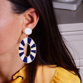 Circus Oval Earrings