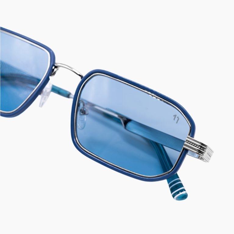 Blue sunglasses Clooney - Silver Indigo