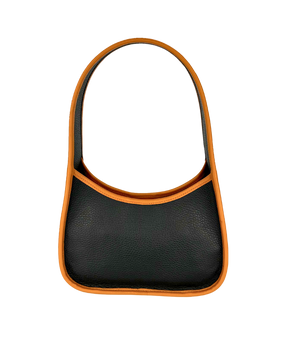 Charlotte Leather Bag - Black Orange