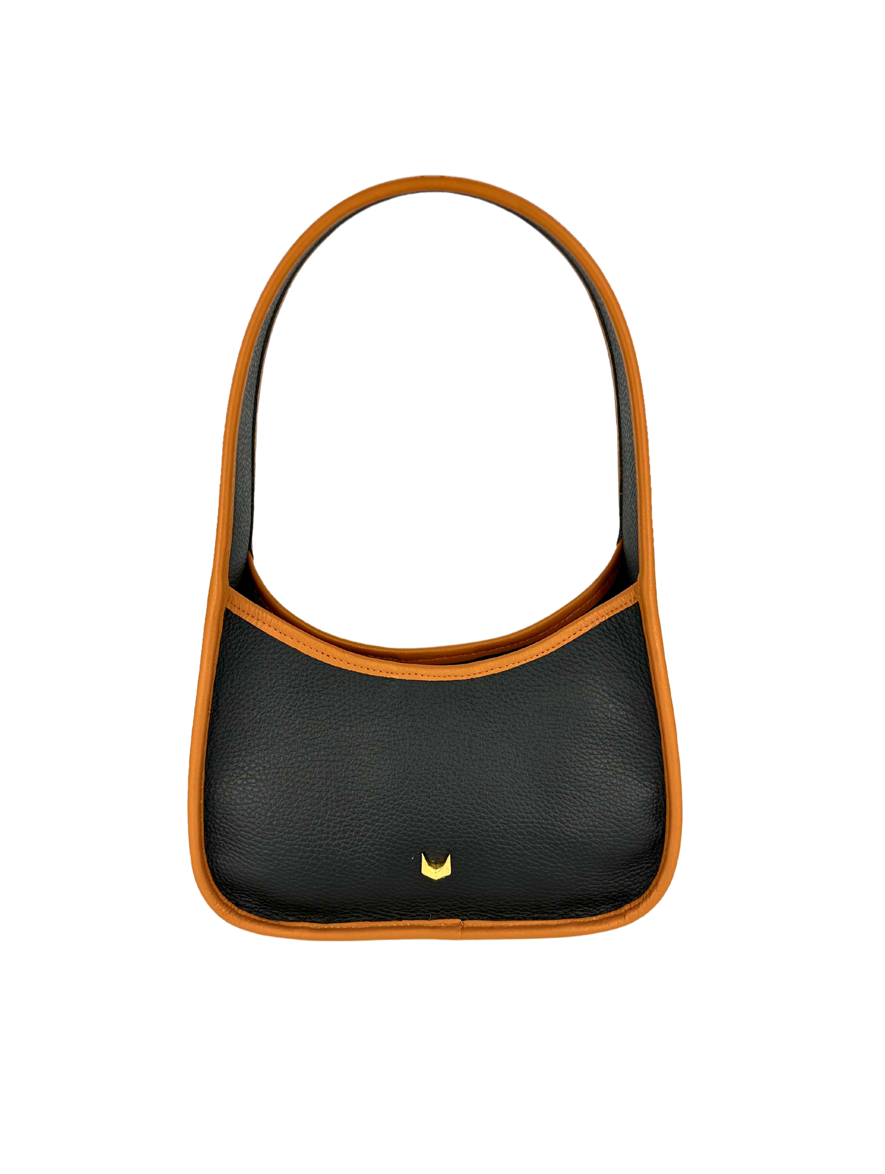 Charlotte Leather Bag - Black Orange