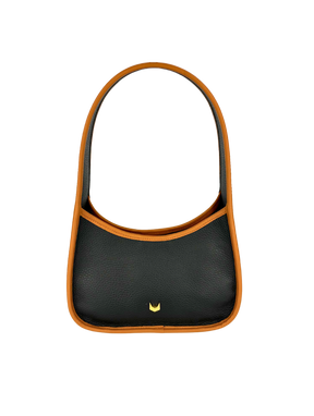 Charlotte Leather Bag - Black Orange