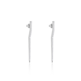 Cubic Zirconia Non Straight Bar Line Earring