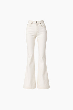 White jeans on a white background