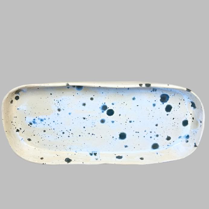 Deep Rectangular Platter- Sky 030