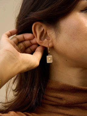 Earrings Pink Stone