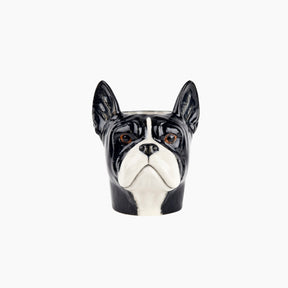 Ceramic mug shaped like a Boston Terrier head 
