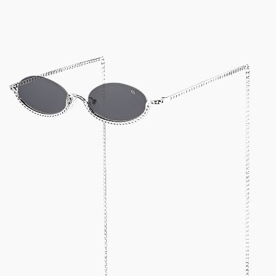Silver Sunglasses with a chain 