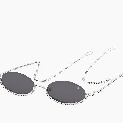 Silver Sunglasses with a chain 