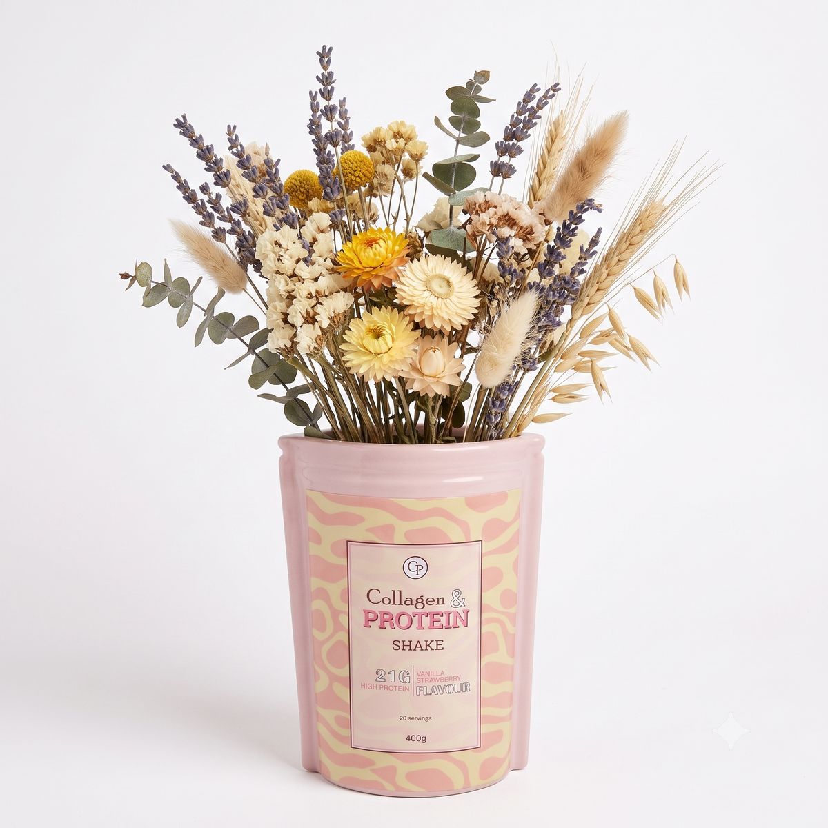KAL-7611 Vase Protein Fine Earthenware Pink 16x8.5x22.5cm
