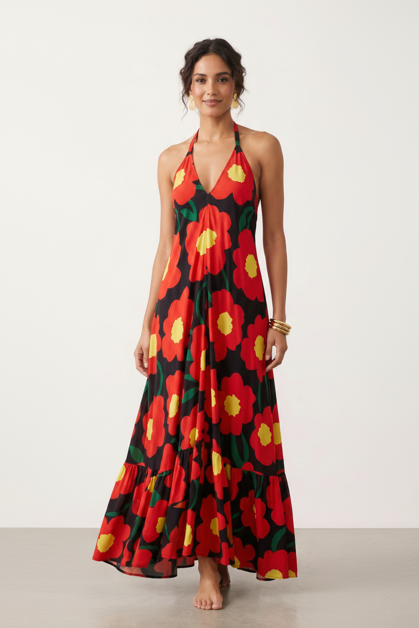 Angie Long Boho Dress with Boho Shell Tasse