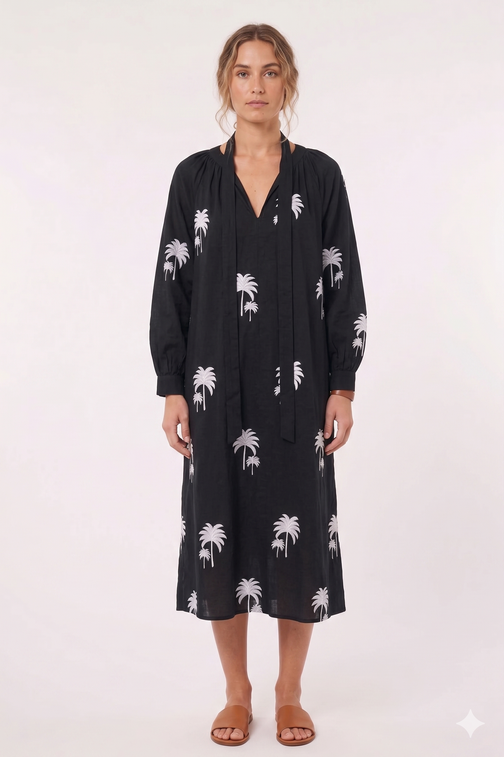 Black Dress W/ Palms