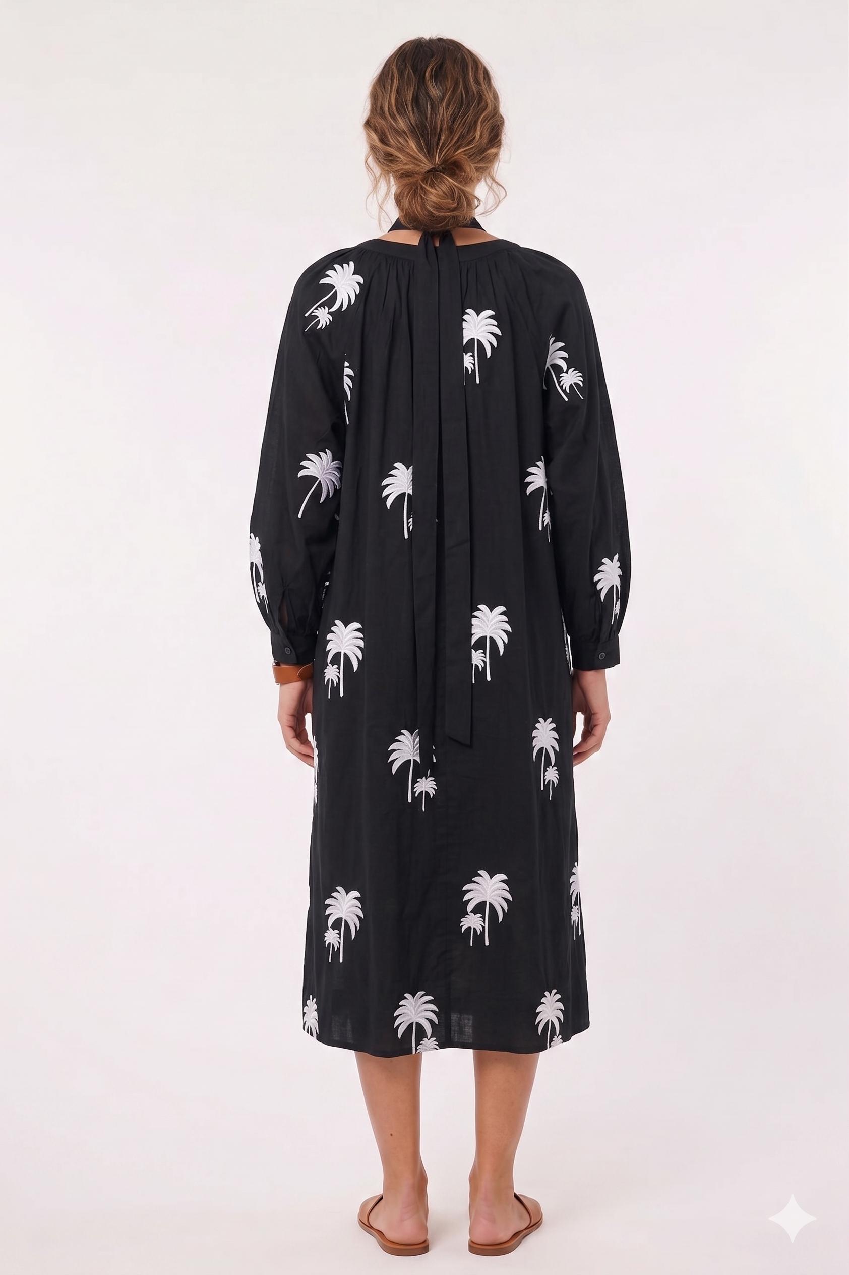 Black Dress W/ Palms