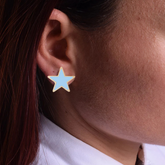 Gold-Plated Star-Shaped Earrings