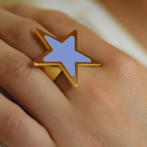 Gold-Plated Star-Shaped Ring