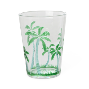 Acrylic Tumbler with Palm Tree Design - Clear - 400 ml