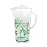 Acrylic Jug in Clear with Palm Tree Design - Large - 2,1 L