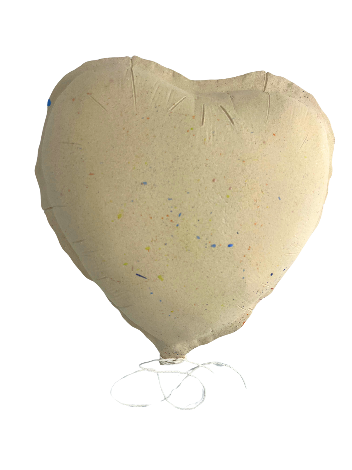 Wall-Hanging Heart Balloon - White