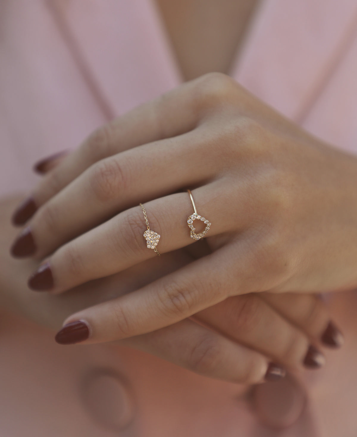 Heart Chain Ring