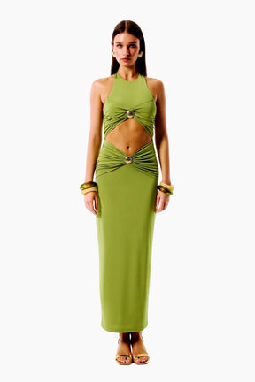 Junie Cut-Out Draped Maxi Dress