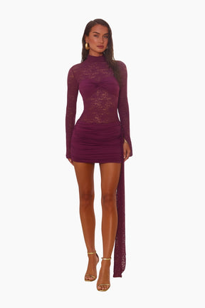 Larna Lace Long Sleeve Mini Dress