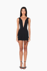 FROLOV Corset Black dress with net strap