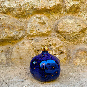 Tohfa Luxe Pomegranate Ceramic Vase – Majestic Blue