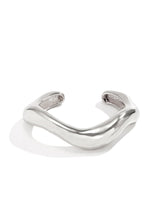 Statement bracelet waves silver