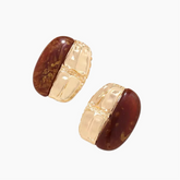 Earrings w/braun details
