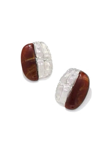 Earrings w/braun details