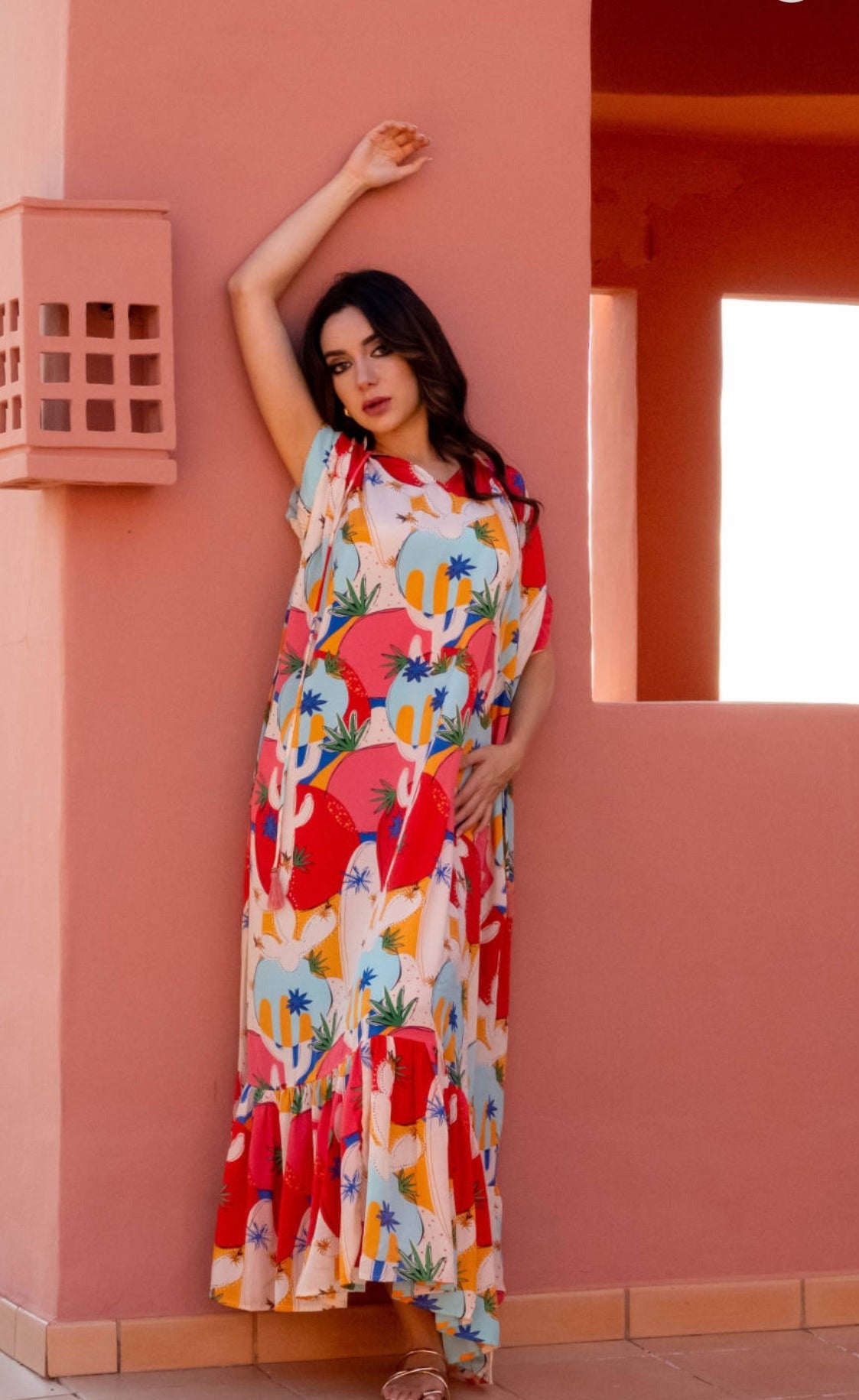 Loony Printed Summer Dress-FLTRD-UAE