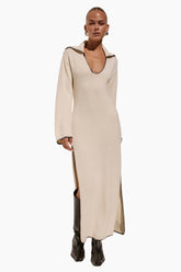 Ivana Sleeved Knit Maxi Dress