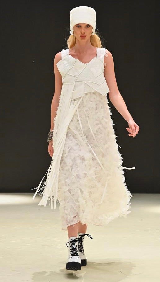 Ivory Fringe Dress