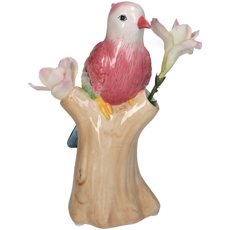 KAL-2133 Vase Bird Multi 9x9x20cm