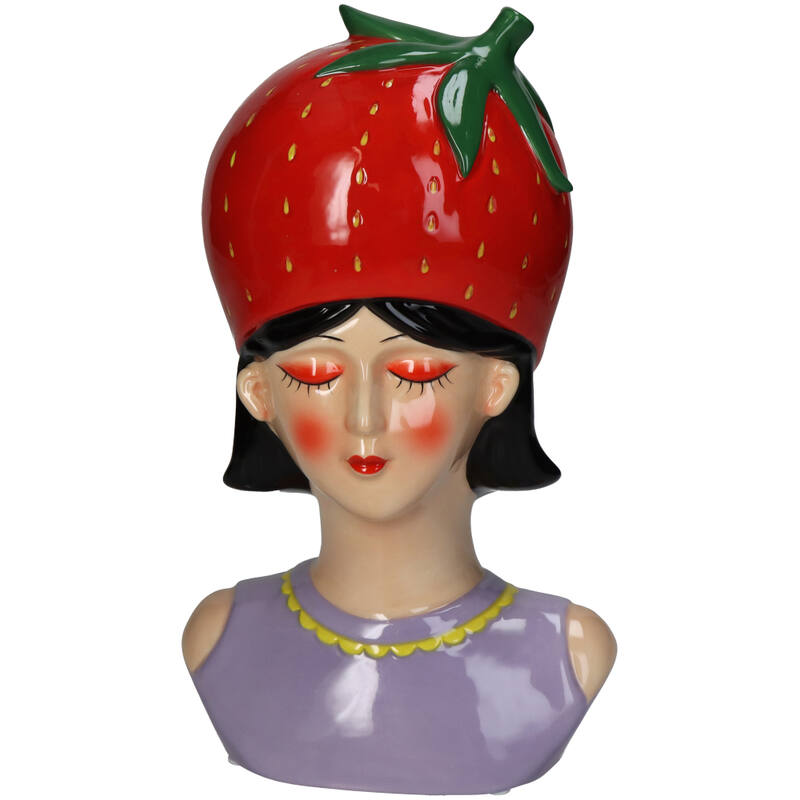 KAL-2138 Vase Lady Strawberry Multi 15x13x25cm