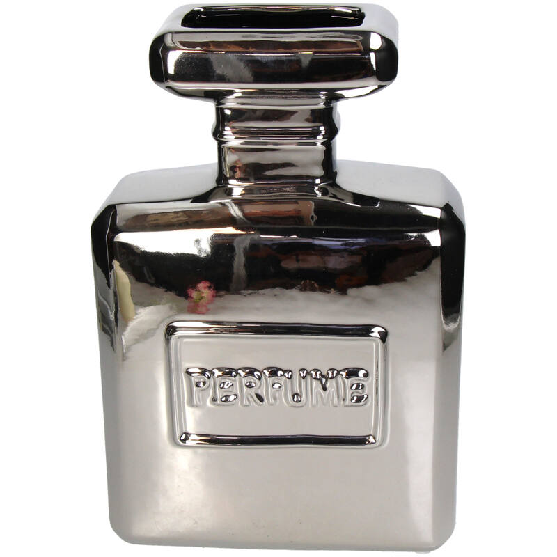 KAL-4126 Vase Perfume Bottle Fine Earthenware Silver 19.5x8.5