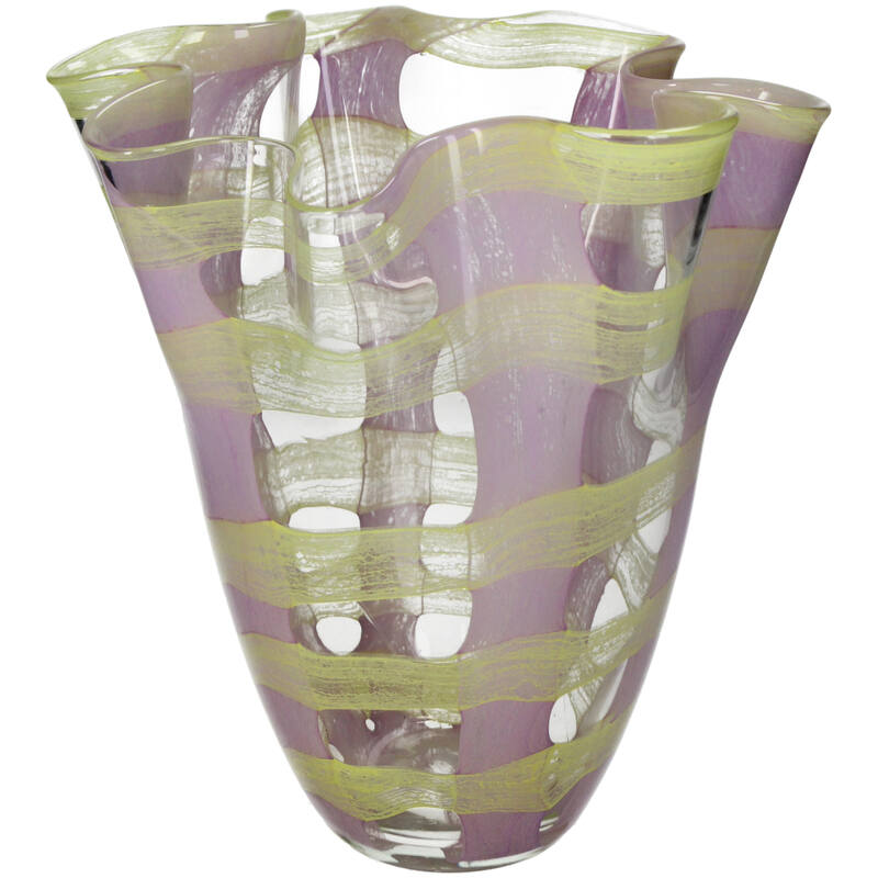 KAL-4429 Vase Glass Yellow 21x21x24.5cm