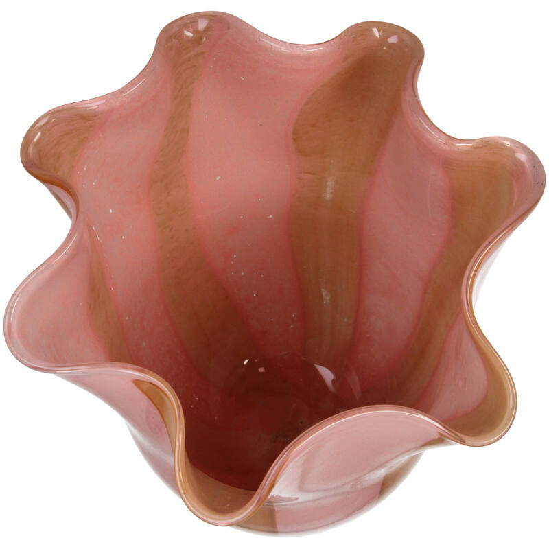 KAL-4433 Vase Glass Peach 19x19x19.5cm