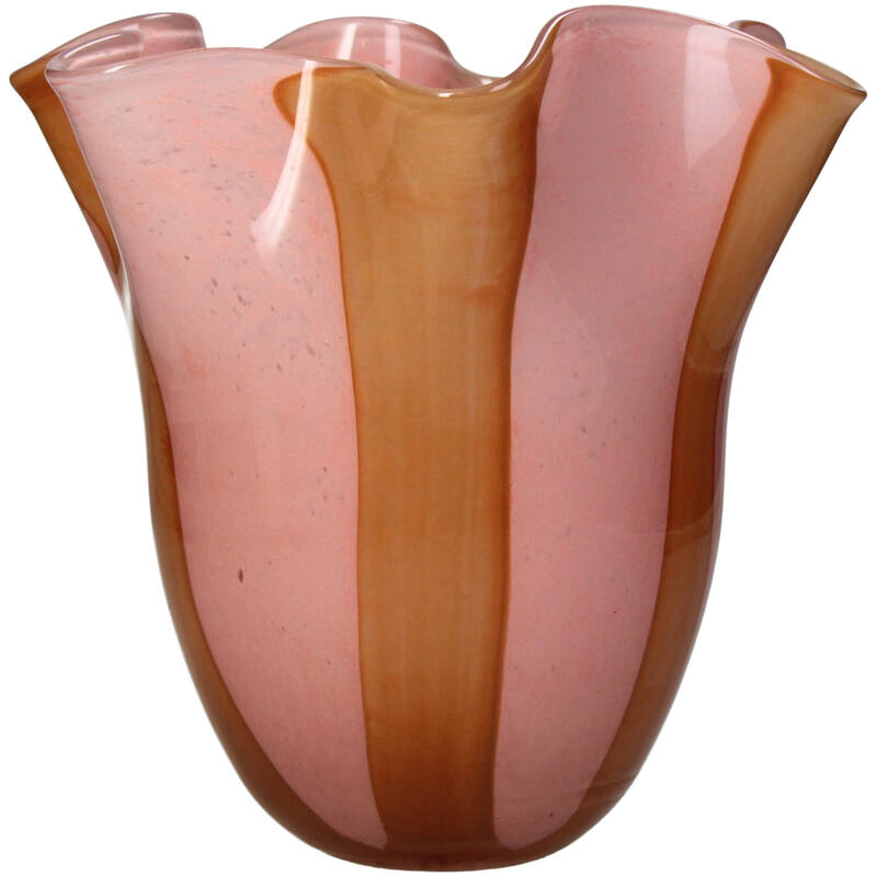 KAL-4433 Vase Glass Peach 19x19x19.5cm